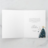 Carte L'Arbre De Noël Étoiles La Lune (Intérieur)