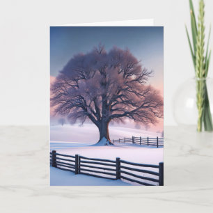 Carte L'Arbre D'Hiver Qui Pense À Vous