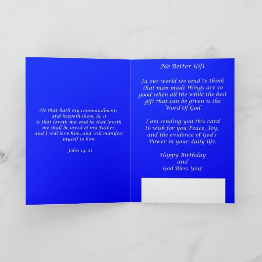 Carte L'Arbre Écriture - Joyeux Anniversaire... Pas De M (Intérieur)