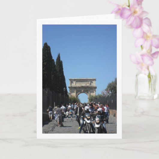 Carte L'Arc de Constantin Portrait, Rome, Italie (Orchidée)