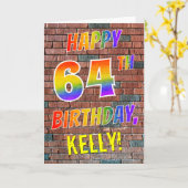 Carte L'arc-en-ciel inspiré par les graffitis (Fleur jaune)