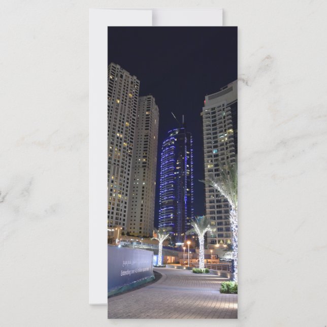 Carte L'architecture de Dubaï la nuit (Devant)