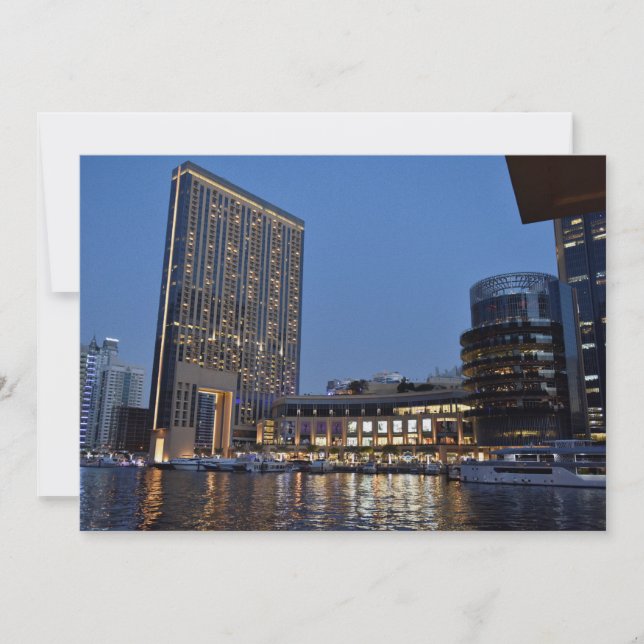 Carte L'architecture de Dubaï la nuit (Devant)