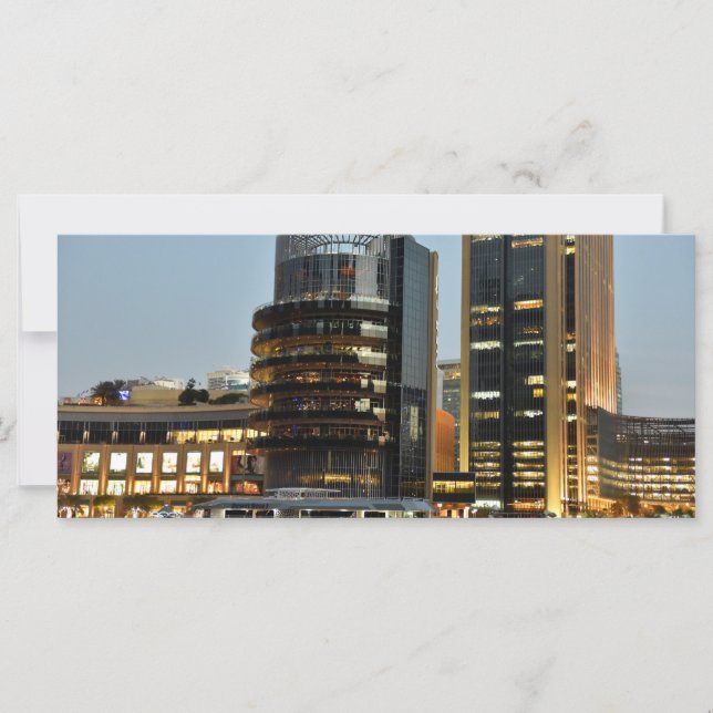 Carte L'architecture de Dubaï la nuit (Devant)