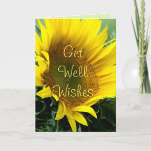 Carte Large Sunflower Get Well or any occasion-customize
