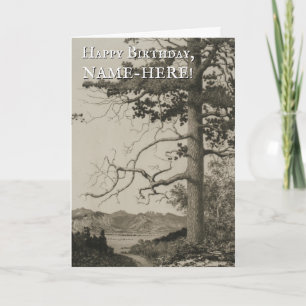 Carte Large Tree, Nature Landscape Birthday Card
