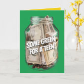 Carte L'argent drôle pour l'anniversaire de l'Ado (Fleur jaune)