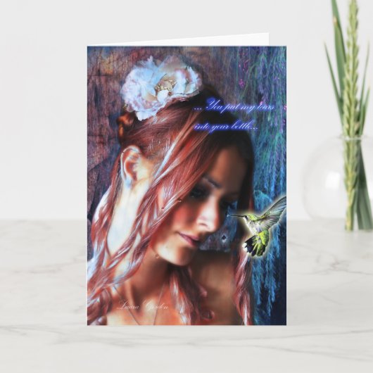 Carte "Larmes dans une bouteille" inspirée (Devant)