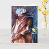 Carte "Larmes dans une bouteille" inspirée (Fleur jaune)