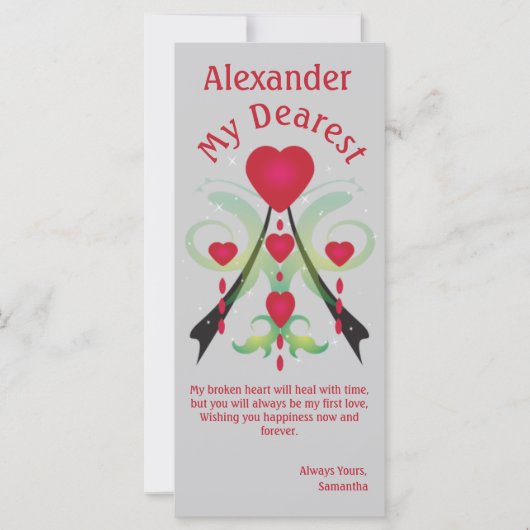 Carte Larmes d'un coeur brisé (Devant)