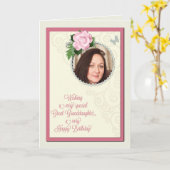 Carte L'arrière-petite-fille, ajoutent une photo, (Fleur jaune)