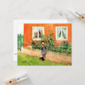 Carte Larsson - Brita avec chat et sandwich (Devant/Arrière en situation)