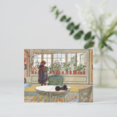 Carte Larsson : Flowers on the Windowsill (Debout devant)
