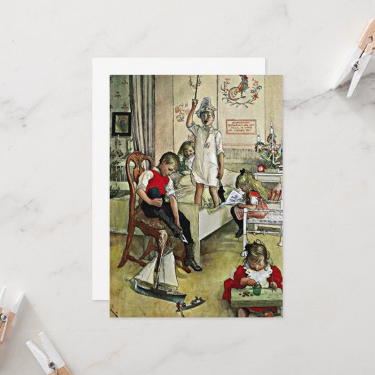 Carte Larsson - Noël matin (Devant/Arrière en situation)