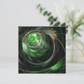 Carte L'art Abstrait vert du monde entier (Debout devant)