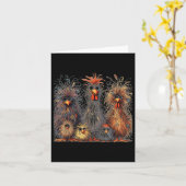 Carte L'art coloré et drôle de poulet d'Eagerlys  (Fleur jaune)