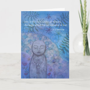 Carte L'art de Jizo avec amour calme Aide Amitié de sout