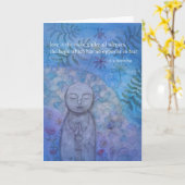Carte L'art de Jizo avec amour calme Aide Amitié de sout (Fleur jaune)