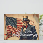 Carte L'art de la fête de l'indépendance de l'oncle Sam (Debout devant)