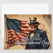 Carte L'art de la fête de l'indépendance de l'oncle Sam (Devant / Derrière)