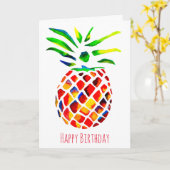 Carte L'art de l'ananas (Fleur jaune)