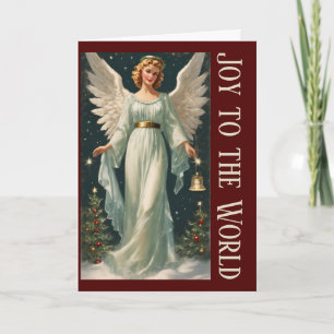 Carte L'art de l'ange vintage Noël Joie au Monde