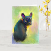 Carte L'art du chiot (Fleur jaune)