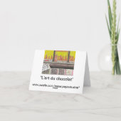 CARTE L'ART DU CHOCOLAT NOTECARD (Dos)