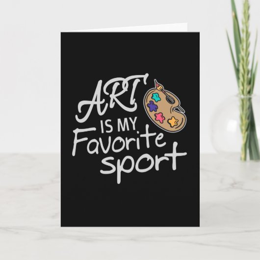 Carte L'art est mon sport favori (Devant)