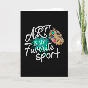 Carte L'art est mon sport favori Splash vert