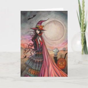Carte L'art fantastique d'Halloween de la sorcière fanta
