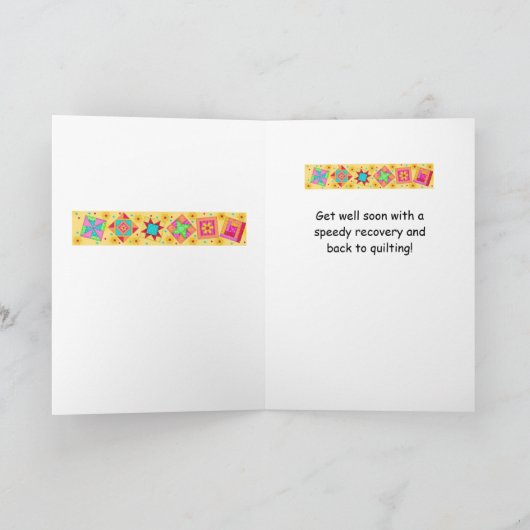 Carte L'art jaune de bloc d'édredon de patchwork (Intérieur)