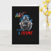 Carte L'art n'est pas un crime (Fleur jaune)