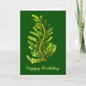 Carte L'art plante de la feuille de fougère verte (Devant)