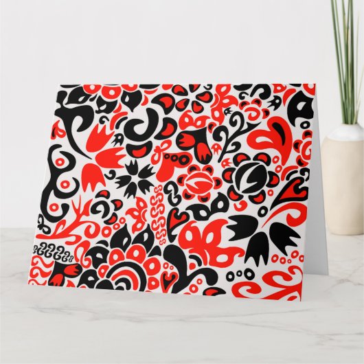 Carte L'art populaire ukrainien motif floral abstact (Devant)