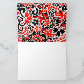 Carte L'art populaire ukrainien motif floral abstact (Intérieur)