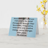 Carte L'artiste/musiciens sont des agents de changement (Fleur jaune)