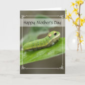 Carte Larva de la chenille papillon (Fleur jaune)