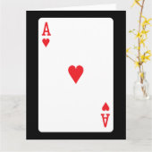 Carte L'as des coeurs (Fleur jaune)