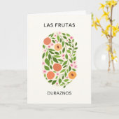 Carte Las Frutas : Duraznos - Marché de la Pêche (Fleur jaune)