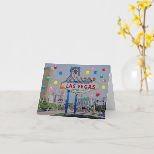 Carte Las Vegas Anniversary Card (Fleur jaune)