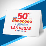 Carte Las Vegas Birthday Party - 50th Birthday In Vegas<br><div class="desc">Planning your 50th birthday in Vegas? This Welcome to Las Vegas sign style design is the perfect way for a 50 year old to celebrate with a birthday party in Vegas! Great for a girls' trip or birthday squad coming to Vegas for a weekend getaway or vacation. Features "50th Birthday...</div>