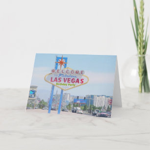 Carte Las Vegas Birthday Party Card