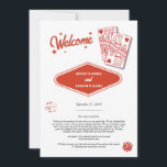 Carte Las Vegas Casino Destination Mariage Itinéraire<br><div class="desc">Un design mariage à thème unique dessiné à la main par Las Vegas Casino. Destination moderne Las Vegas, Nevada thème mariage avec cartes à jouer, casino de jeux d'argent illustrations à thème. Une carte programme mariage Las Vegas rouge et blanc Itinéraire design idéal pour les mariages de casino à thème....</div>
