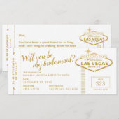 Carte Las Vegas Destination Wedding Bridesmaid Propositi (Devant / Derrière)