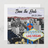Carte Las Vegas moderne Sauvez la date (Devant / Derrière)
