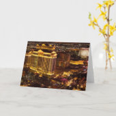 Carte Las Vegas Strip la nuit (Fleur jaune)