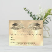 Carte Lashes Beauty Studio certificat maquillage cadeau  (Debout devant)