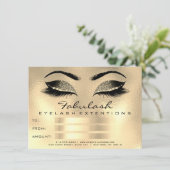 Carte Lashes Browns Wax Maquillage Artiste certificat ca (Debout devant)