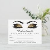 Carte Lashes Browns White Maquillage Artist Certificat C (Debout devant)